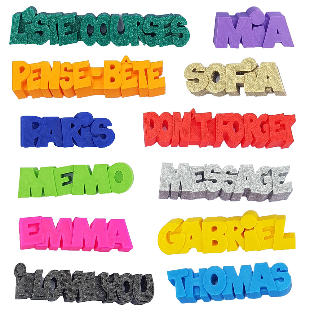 Magnet 3D personnalisé avec votre texte