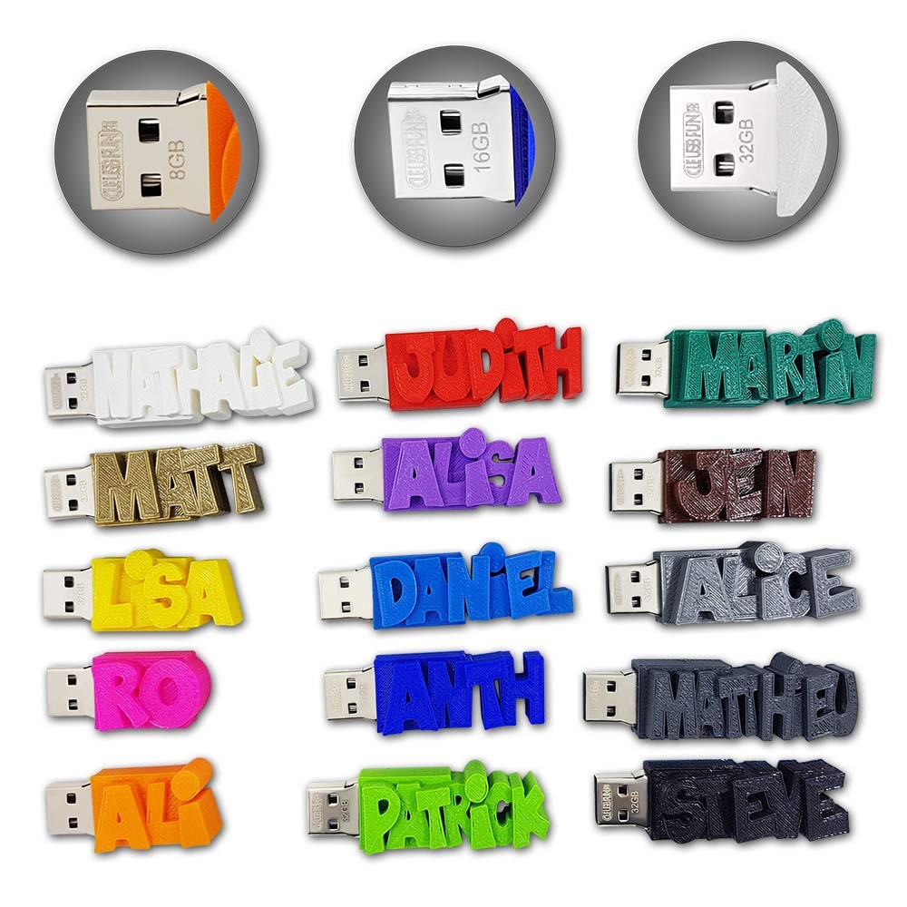 Clé USB 3D personnalisée avec votre texte