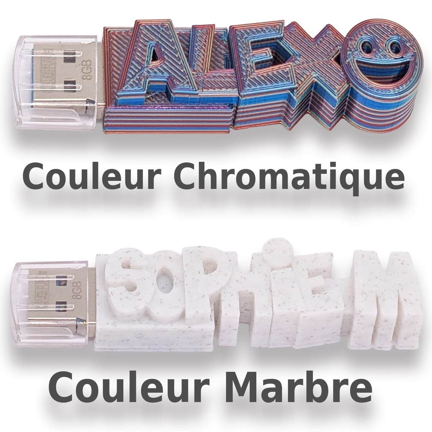 Clé USB Multi Couleurs 3D Personnalisée