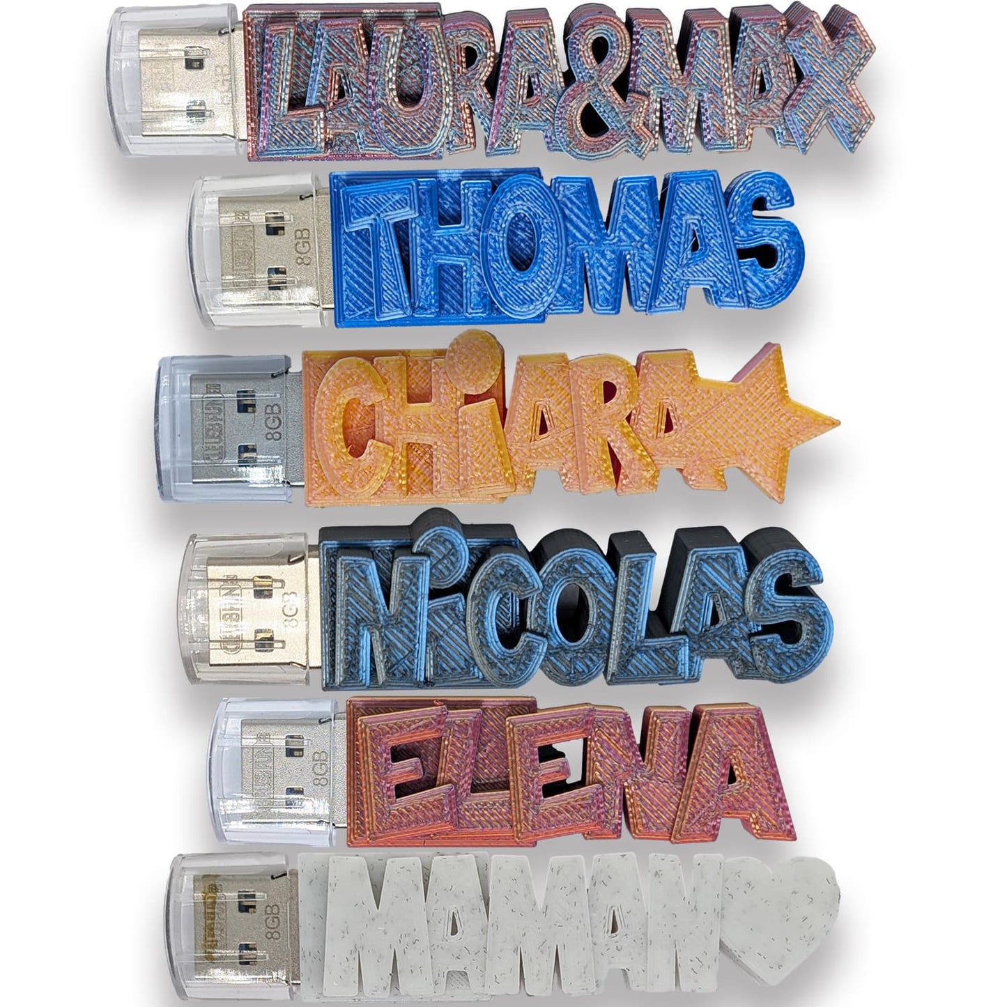 Clé USB Multi Couleurs 3D Personnalisée