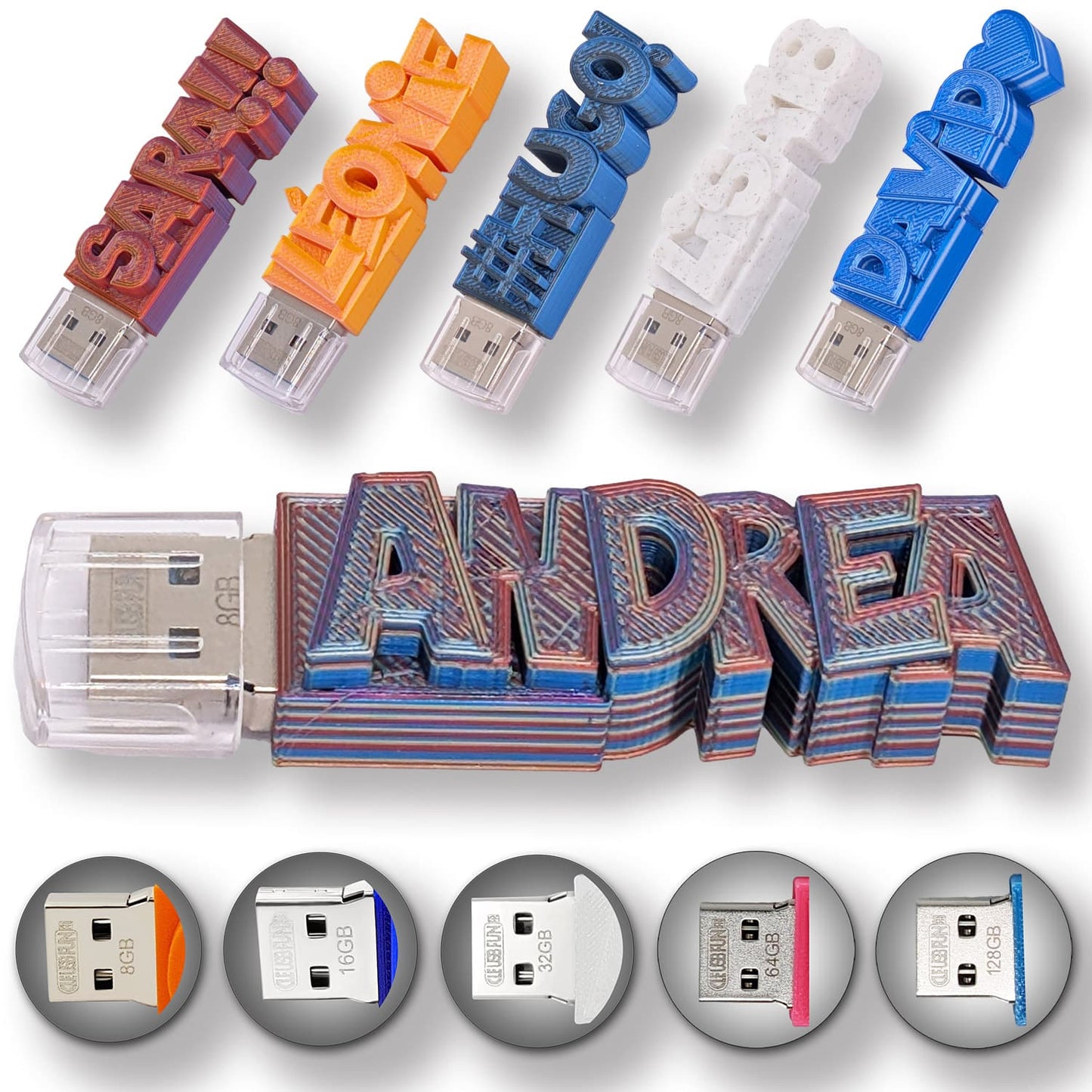 Clé USB Multi Couleurs 3D Personnalisée
