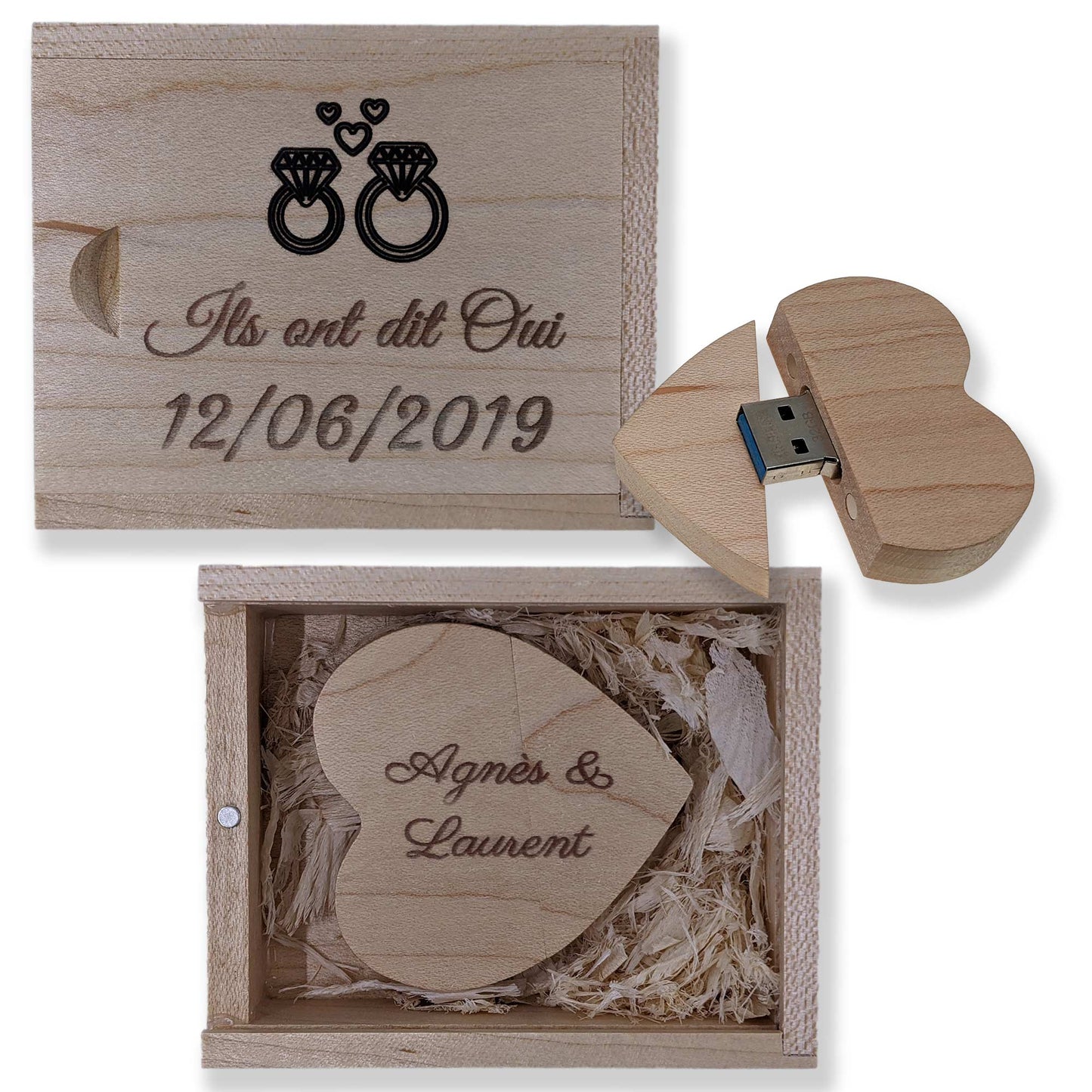 Clé USB de 32 Go en bois personnalisée