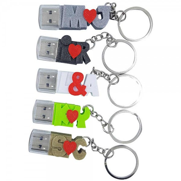 Clé USB personnalisée initiales personnalisée