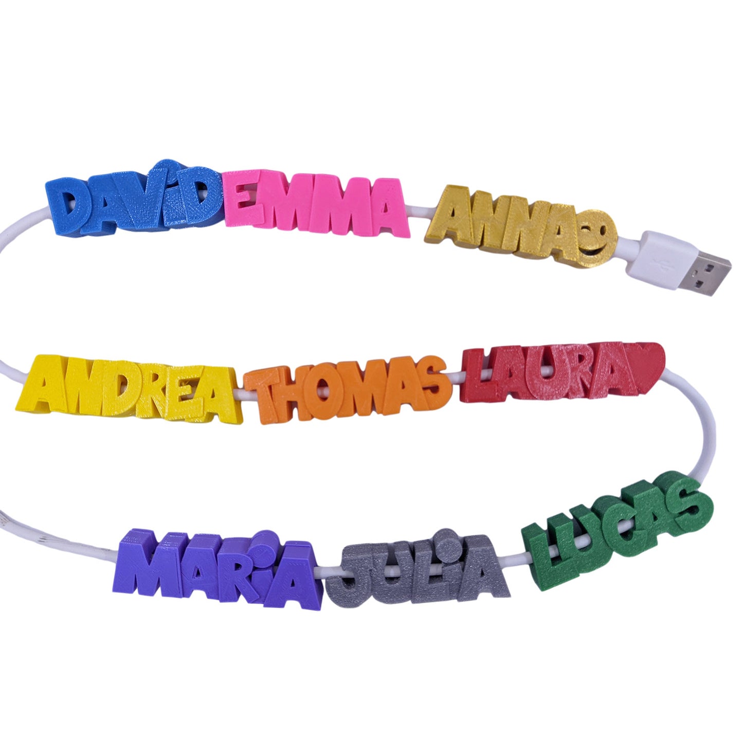 Etiquette de cable USB 3D personnalisé