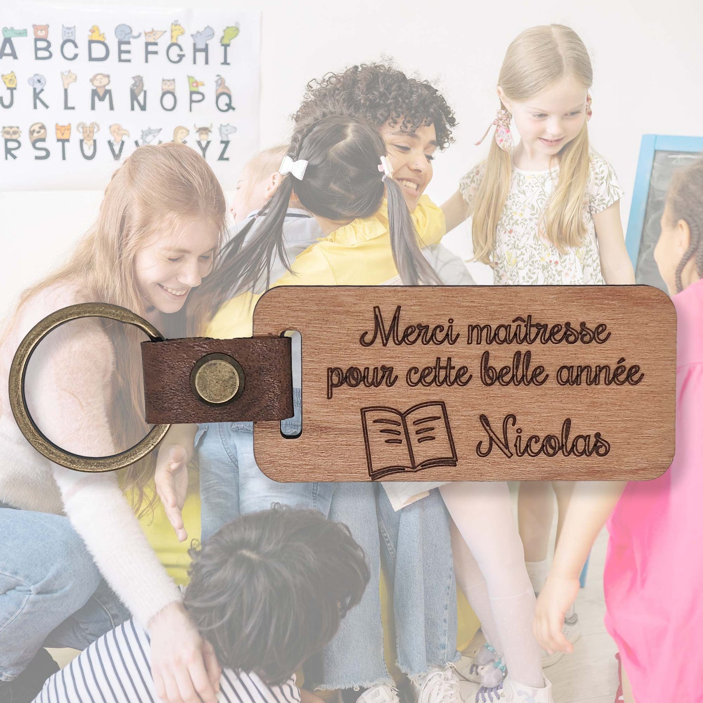 Porte Clés en bois personnalisé