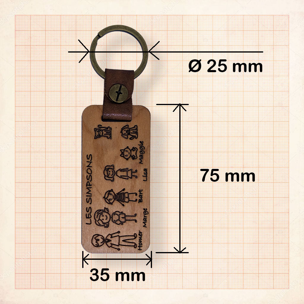 Porte clés Famille personnalisé